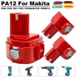 Do baterii Makita 12V PA12 bateria do narzędzi Makita 1200 1220 1201 1222 1233SA/B1235 192681-5 4000mAh Ni-Mh akumulatory do narzędzi