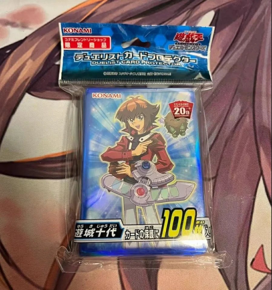 100Pcs Yugioh KONAMI Duel Monsters 20th ANNIVERSARY Jaden Yuki Elemental HERO Collection Official Sealed Card Protector Sleeves