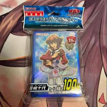 100pcs Yugioh KONAMI Duel Monsters 20th Anniversary Jaden Yuki Elemental Hero Collection Official Sealed Cards Protective Sleeves