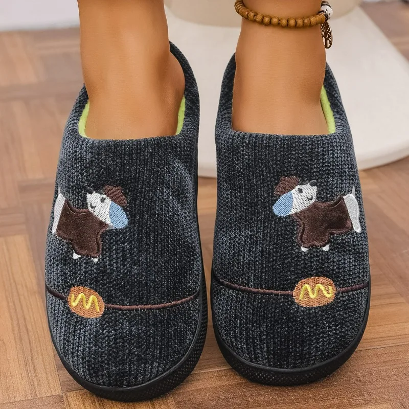 

Thick-soled cotton slippers with anti-slip and warm properties, designed for indoor use in autumn and winter, featuring cartoon