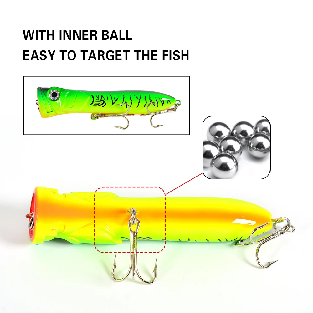 TOLU Large Popper – Señuelo superficie lubina lanzado largo