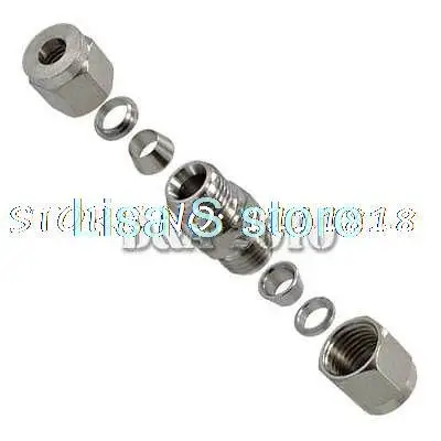 

1pcs 20MM STRAIGHT DOUBLE FERRULE TUBE PIPE FITTING CONNECTOR SS 304