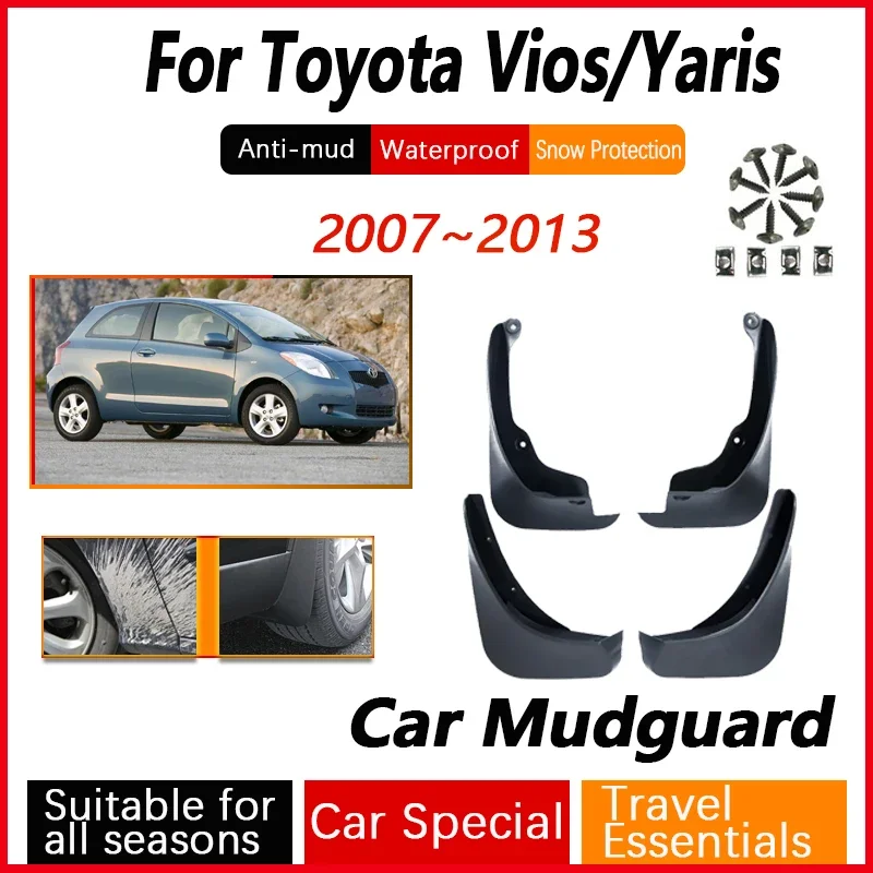 

4pcs For Toyota Yaris Belta Vios Limo XP90 2006~2011 Car Mud Guard Antifreeze Flaps Splash Mudflaps Door Guards Auto Accessories