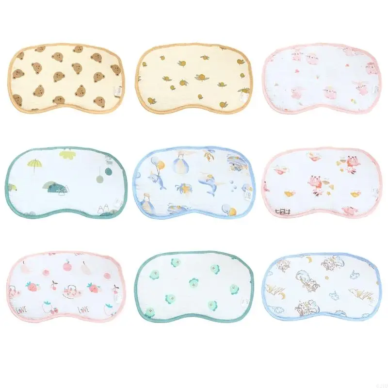 Baby Pillow Newborns Flat Pillows Toddlers Headrest Cushions Breathable Head Supporter for Infants Bed Strollers