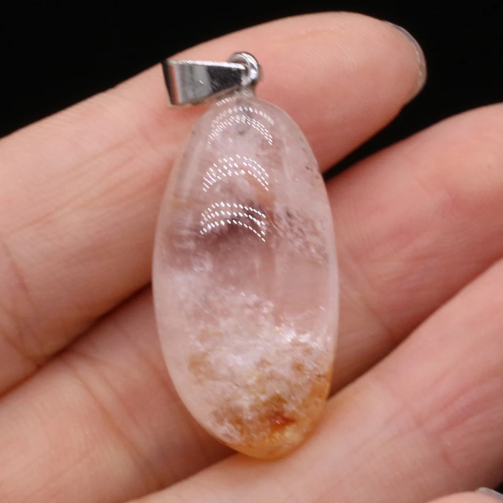 Natural Semi-precious Stone Pendant Irregular Cherry Blossom Agate for DIY Jewelry Making Necklace Size15x20-18x25
