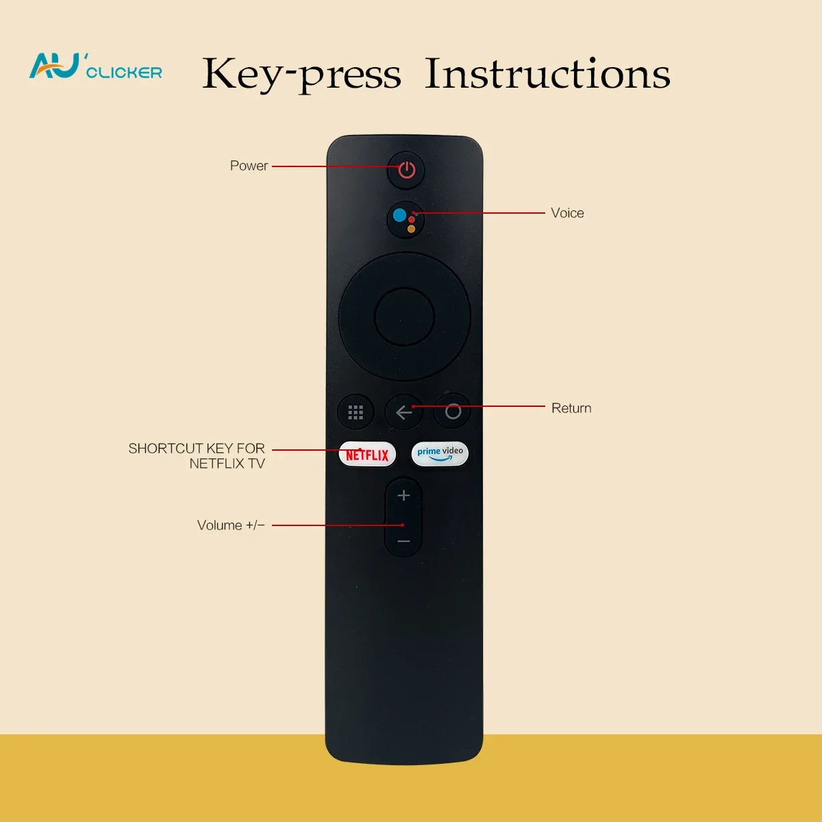 XMRM-006 smart voice replacement remote control is suitable for Xiaomi Mi Box S, Mi TV Stick, Mi TV Stick 4k