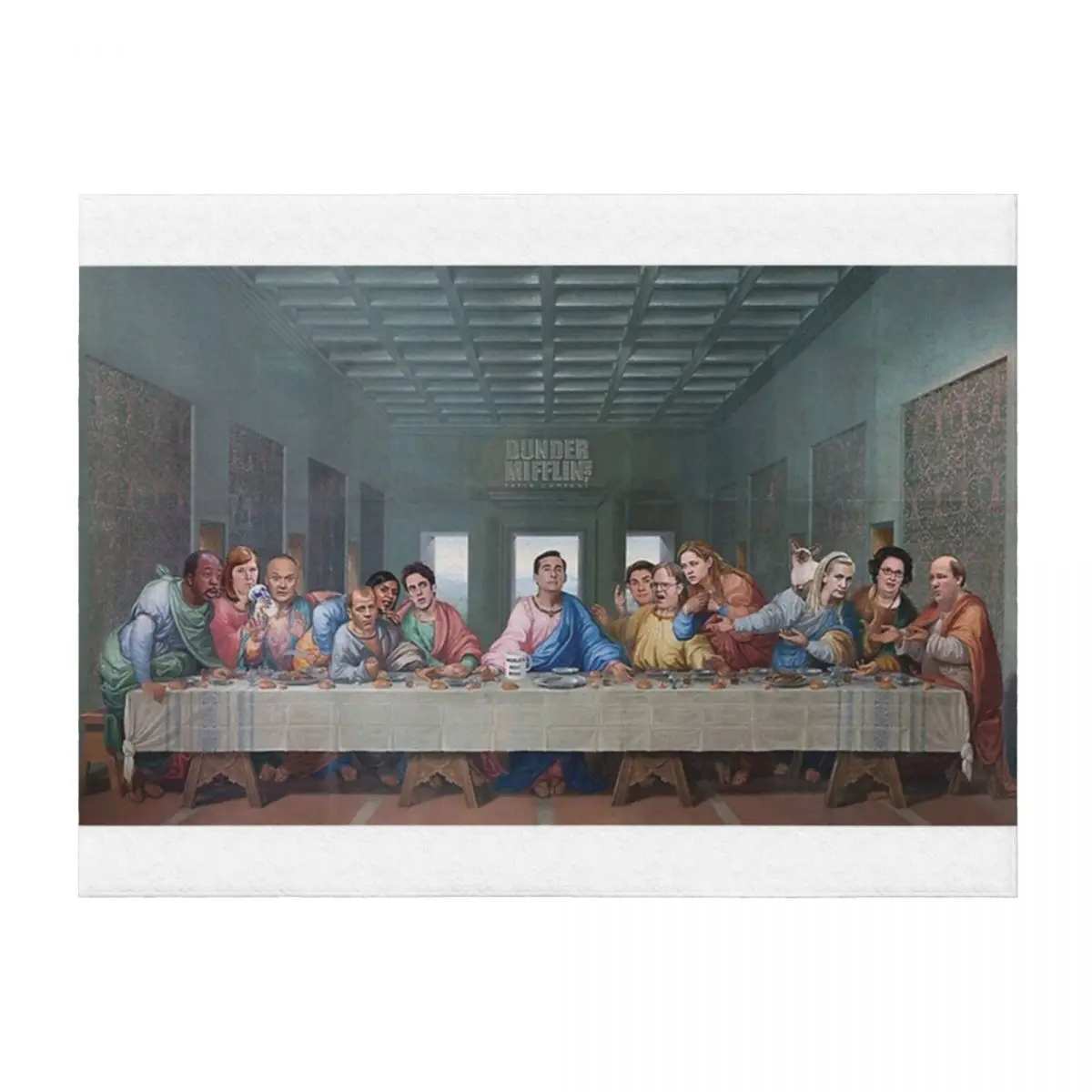 

The Last Supper Office Edition Throw Blanket Nap valentine gift ideas Hair Blankets For Bed Blankets