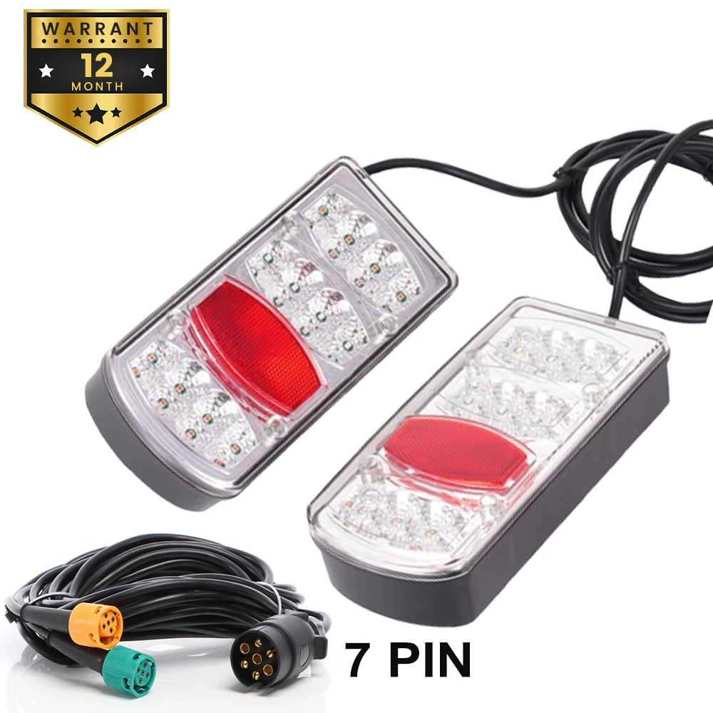 

1 Set 12V 5.5m Cable 7 Pin Plug Wiring Harness LED Tail Light Rear Stop Brake Light Signal Lamp Caravan Lorry Car Truck Trailer