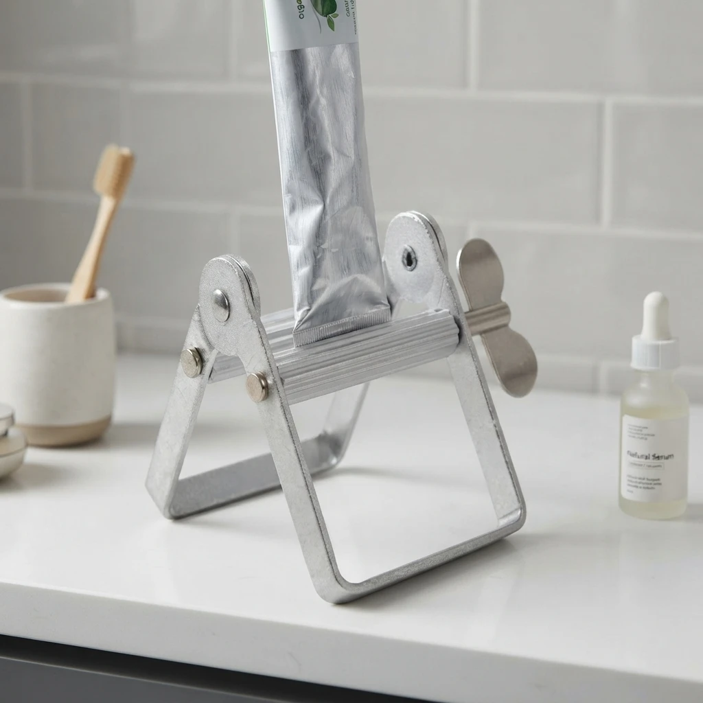 Toothpaste Dispenser Metal Squeezer Tools for Bathroom Lazy Tube Wringer Compression 2-Pack