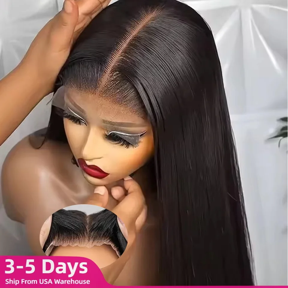 

Бесклеевые парики из человеческих волос, готовые к ношению, 4x4, прямые парики из кружева спереди, человеческие волосы, предварительно вырезанные 5x5 Hd, парики с кружевной застежкой для женщин