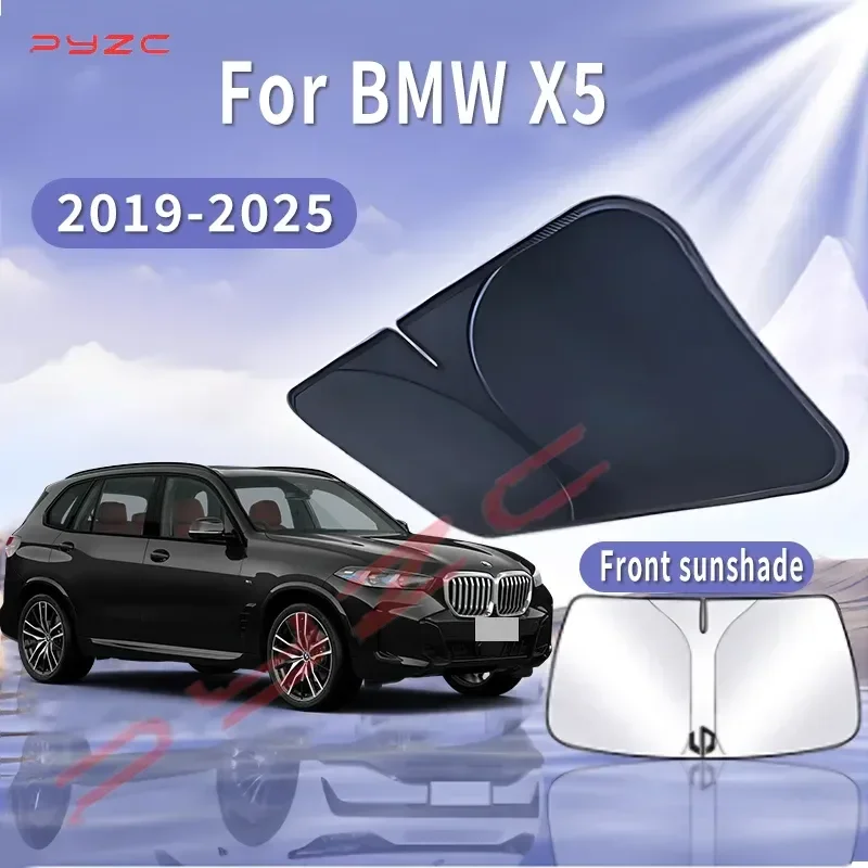 

Foldable Car Sun Visor For BMW X5 2019~2025 2020 2021 Front Windshield Sunshade Heat Insulation Summer Cooling Auto Accessories