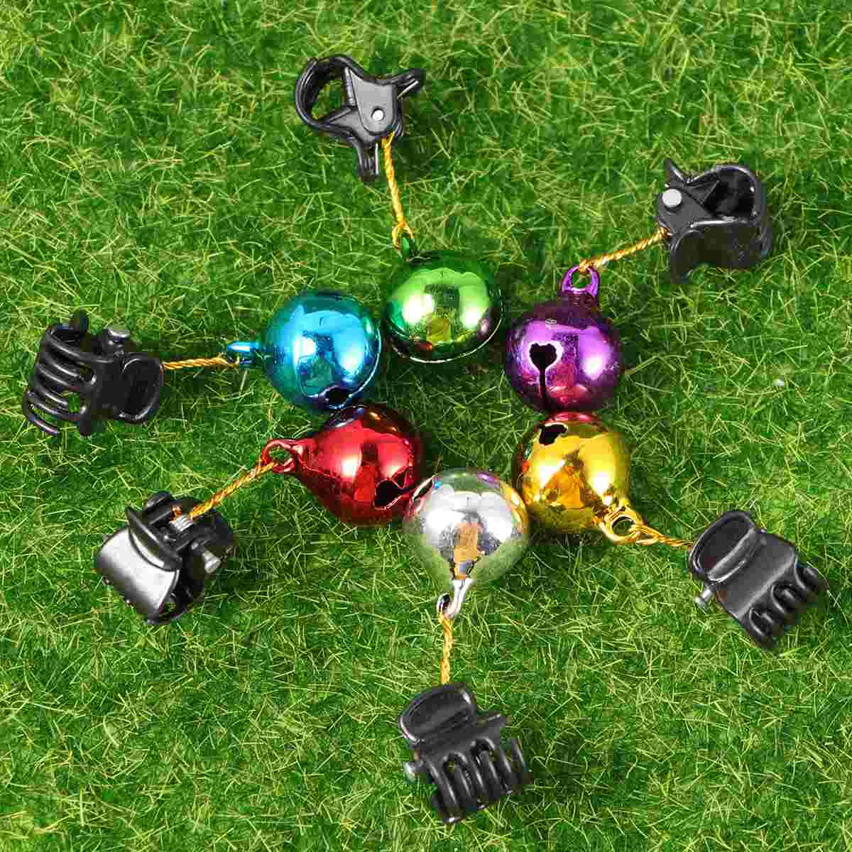 48 Pcs Beard Trimmer Christmas Centerpieces Decoration Bell Clip Hair Ornaments Man Baubles