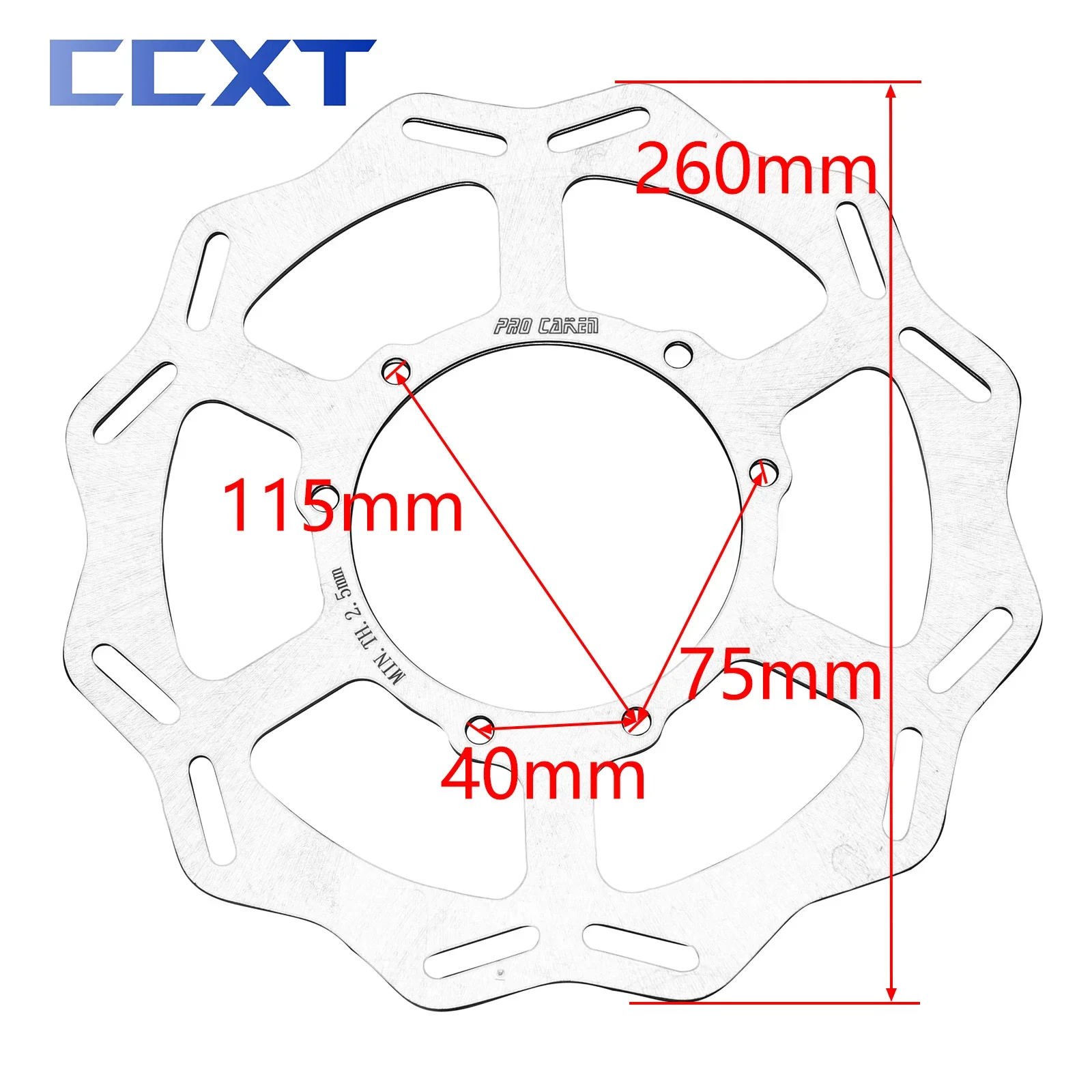 Moto 240mm 260mm 270mm disco freno anteriore posteriore rotore per Honda CR 250R 250R 125R 125R CRF 450R 250R 450X 250X parte universale