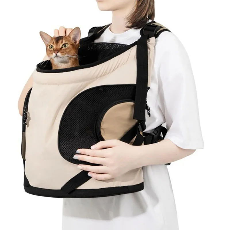 Puppy Kitten Travel Chest Sling Backpack Front Carrying Pet Carrier Breathable Backpack Outdoor Portable Cross Chest Bag