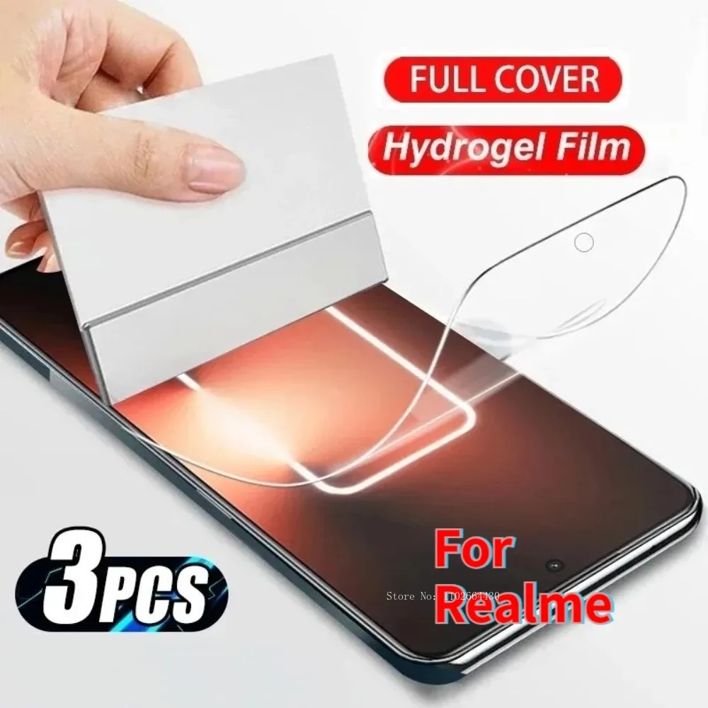 3 Pcs HD Hydrogel Film For Realme 15 14 Pro 13 12 11 Pro Plus  Screen Protector For Realme 15 14 T 13 X 12 Lite High Definition