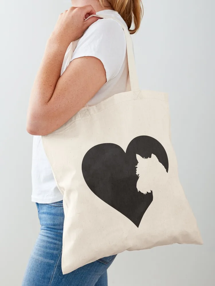 

The Heart of the West Highland White Terrier Lover Tote Bag tote bag custom canvas tote Lady bags