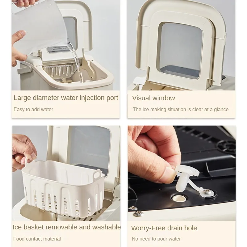 Domowa kostkarka do lodu 112W 12KG Mini komercyjna kostkarka do lodu Maker Macchina na Il Ghiaccio Kostkarka Do Lodu Fisk 8) Bravo Consult음 dedi빙기