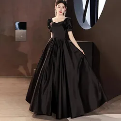 Banquet Evening Dresses Women's 2024 New Slim Princess Student Light Luxury Birthday Party Annual Meeting Host Graduation Dress