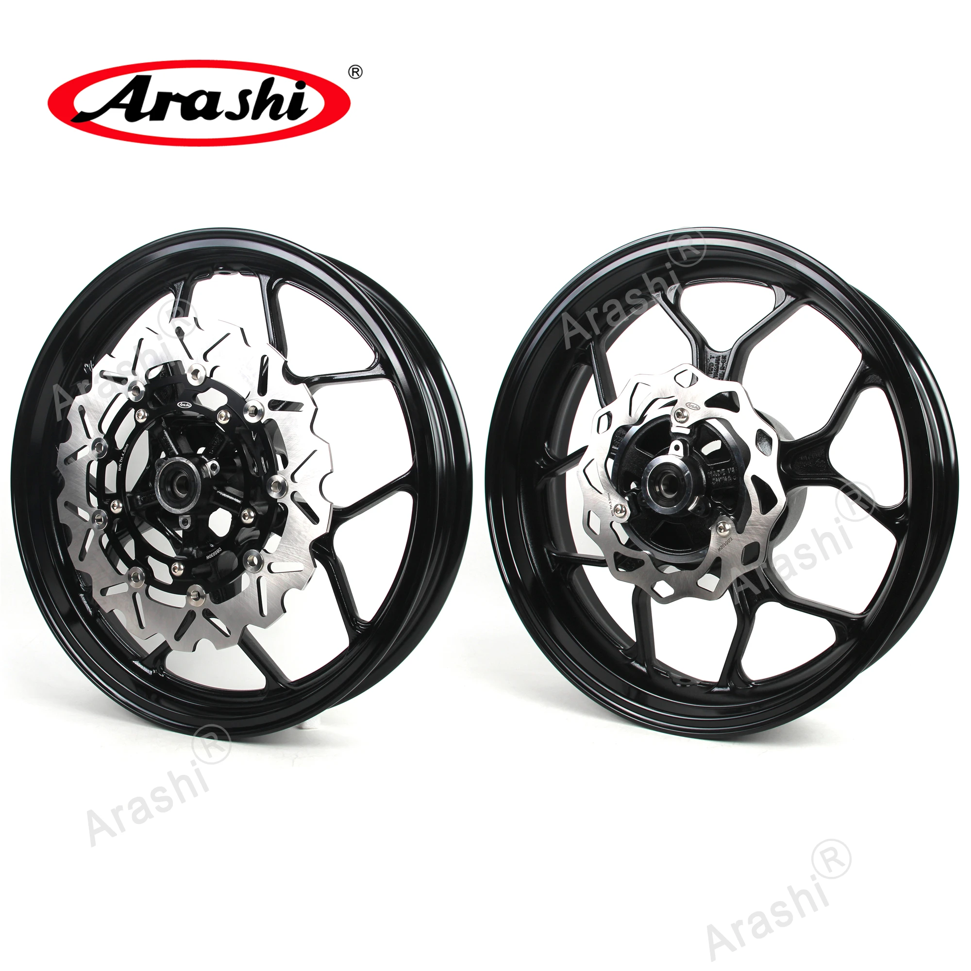 Arashi 1 Set Front Rear Wheel Rim Brake Disc Rotor Set For YAMAHA YZF R3 / ABS 2015 - 2022 YZF-R3 2016 2017 2018 2019 2020 Tire