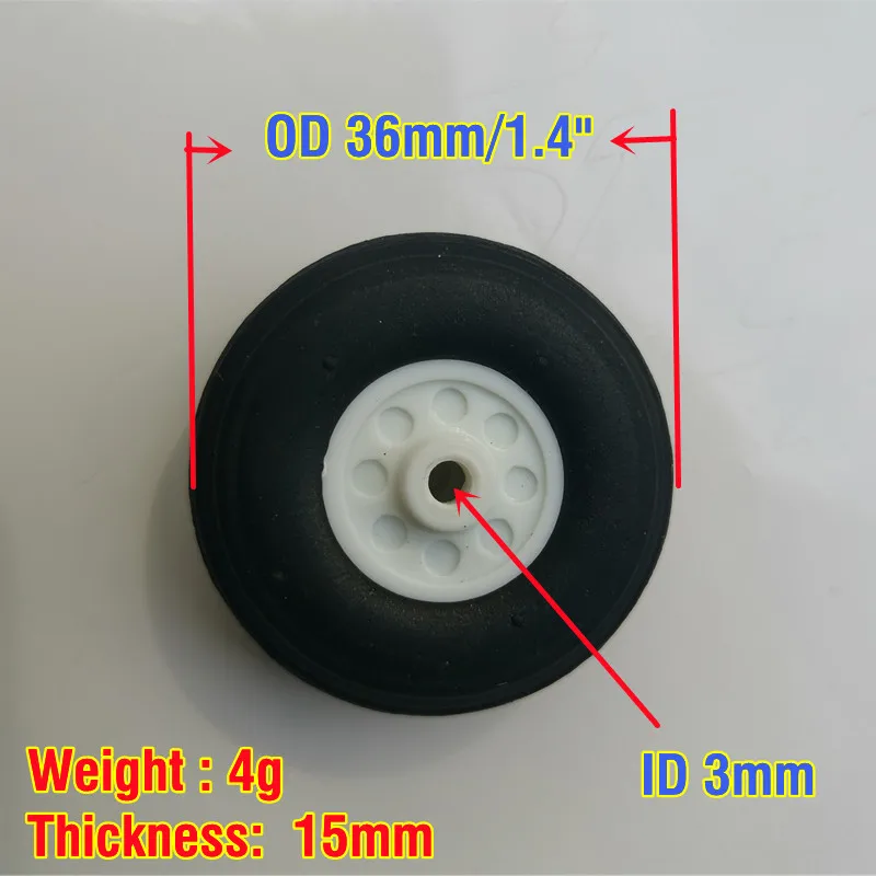 Rc fixed wing aircraft airplane landing gear Sponge wheel diameter 5 \