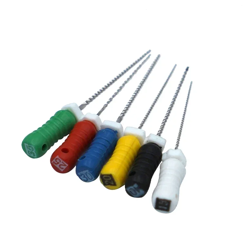 6Pcs/Pack H Files Stainless Steel Dental Endo Instruments 21mm/25mm Denspay Hand Use Dental Root Canal Files Treatment Tools