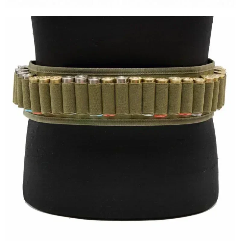 Tactical Shotgun Bandolier Belt, Adjustable Shotgun Shell Carrier, Ammo Pouch Holder for 12 Gauge Hunting Accessories