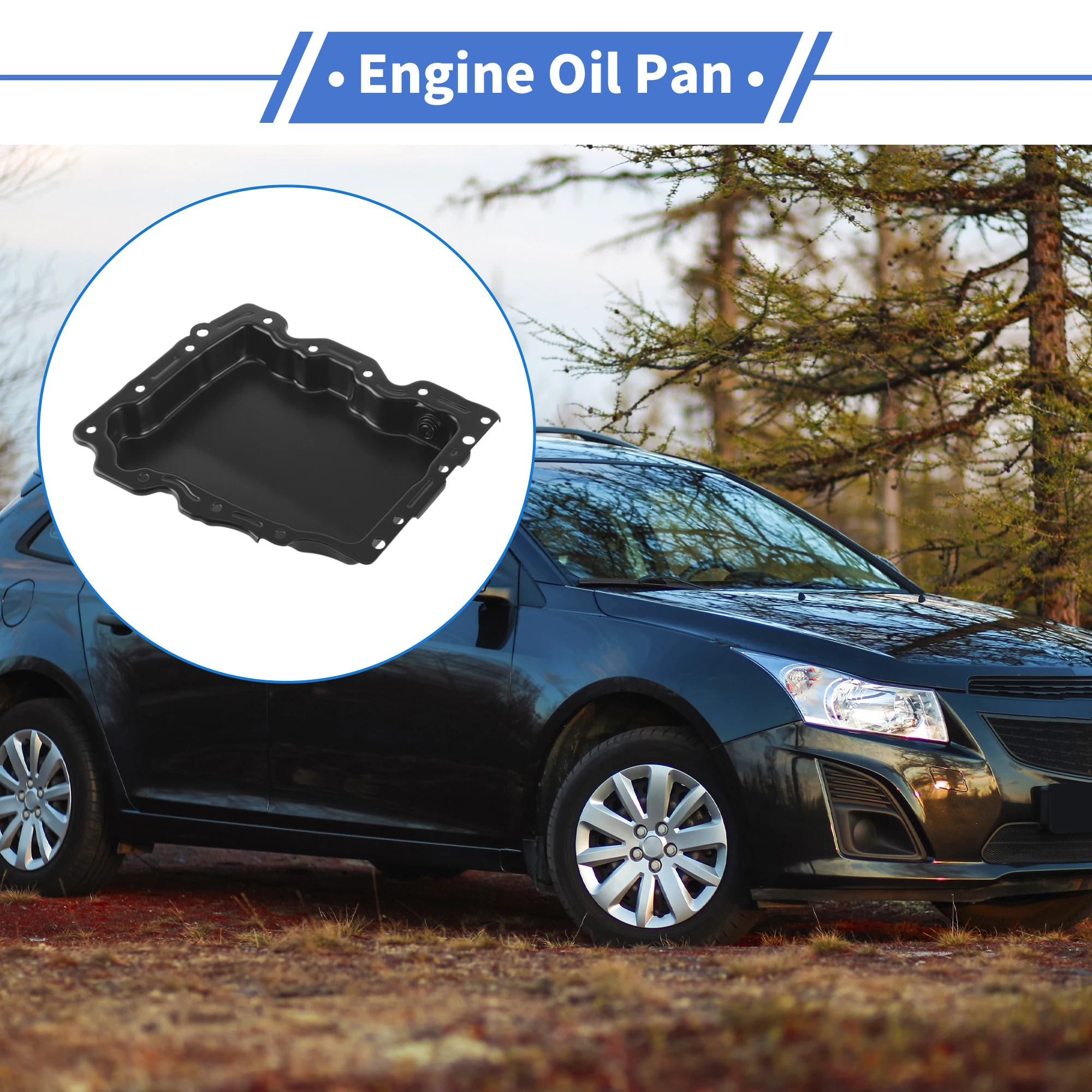 

UXCELL 1 Pcs No.12649936/12654316 Engine Oil Pan for Chevrolet Malibu 2013-2015 Iron