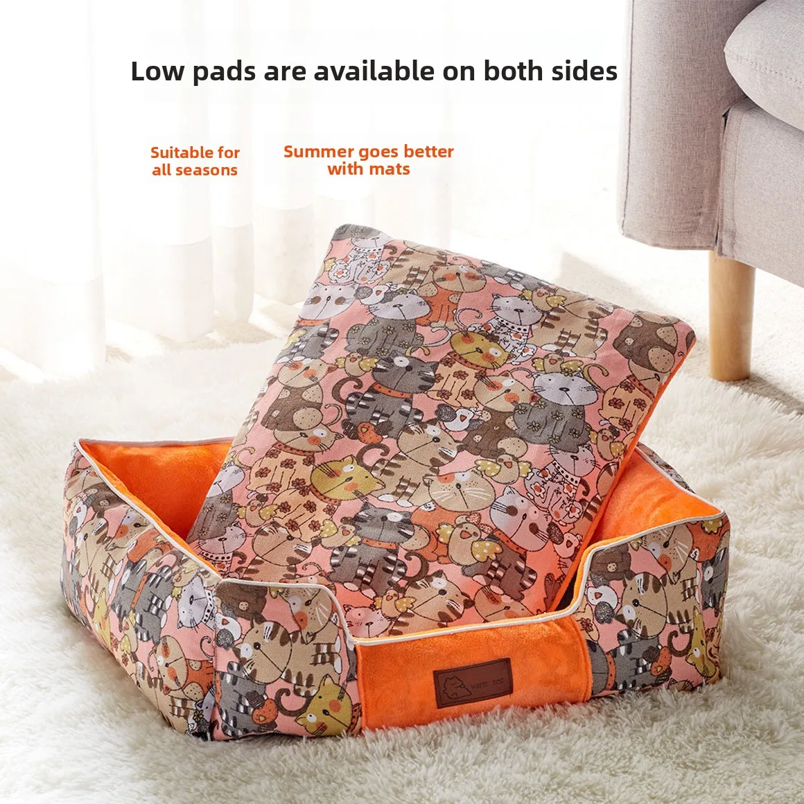 

Dog kennel can be disassembled and washed. Four season universal cat kennel, pet supplies, bed and bed mats