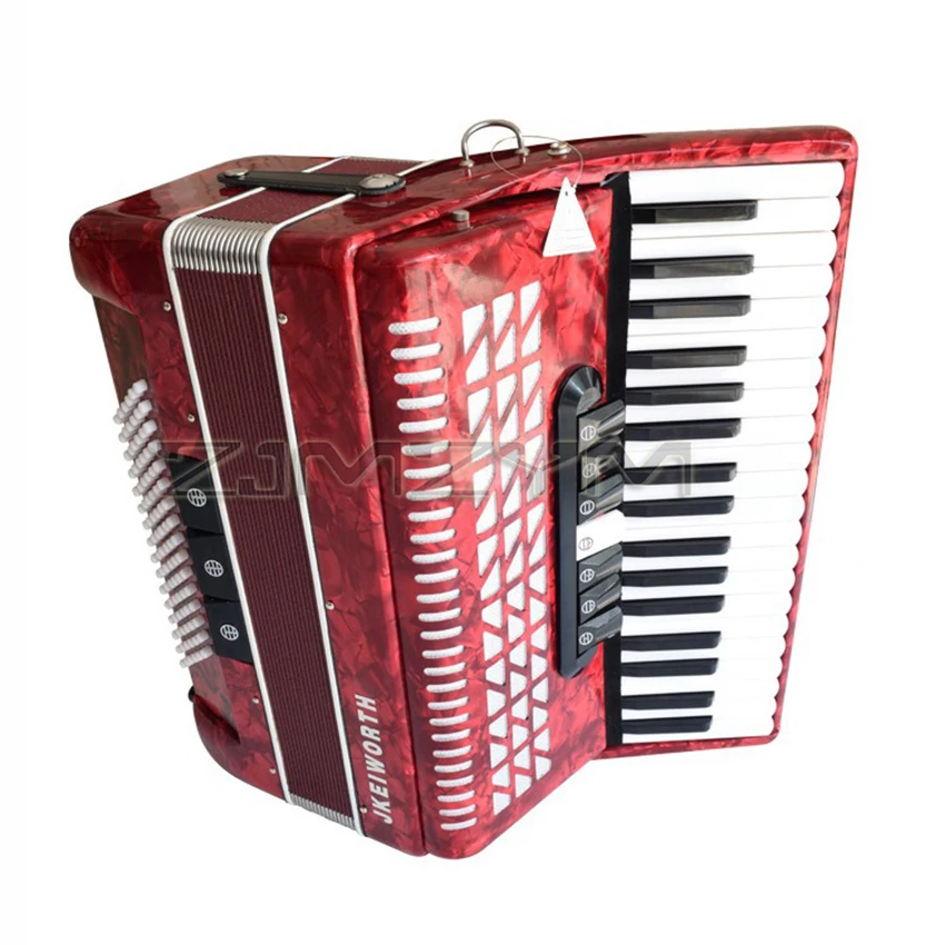 Adult Children Keyboard Instrument Accordion High-End Professional Performance 60-Bass 34-Key 5 Voice Change For Beginner