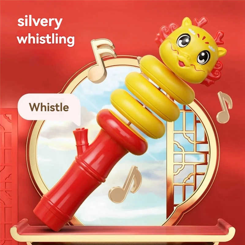 MACH-boxed kinderfluit fluitje kinderen cartoon fluitje voor kinderen zintuiglijk fluitje voor vakantie twist slang groen