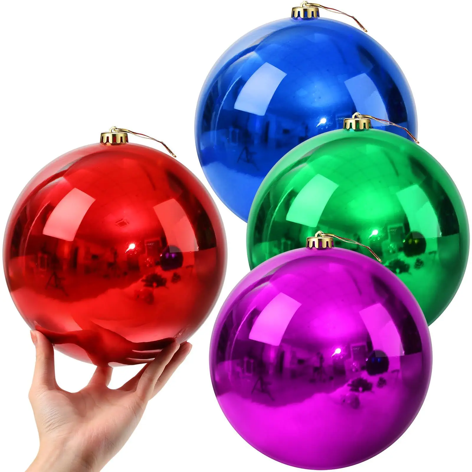 

3pcsChristmas decorations Ball 15cm Decorative Ornaments Ideal For Shopping Malls And Hotels Christmas Colorful Ball Decorations