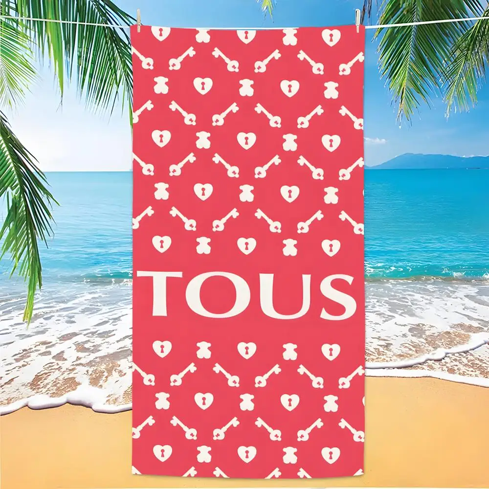 Brand TOUS Towel Polyester Beach Towel Quick Dry Sand Free Bath Towel for Summer Pool Travel Vacation