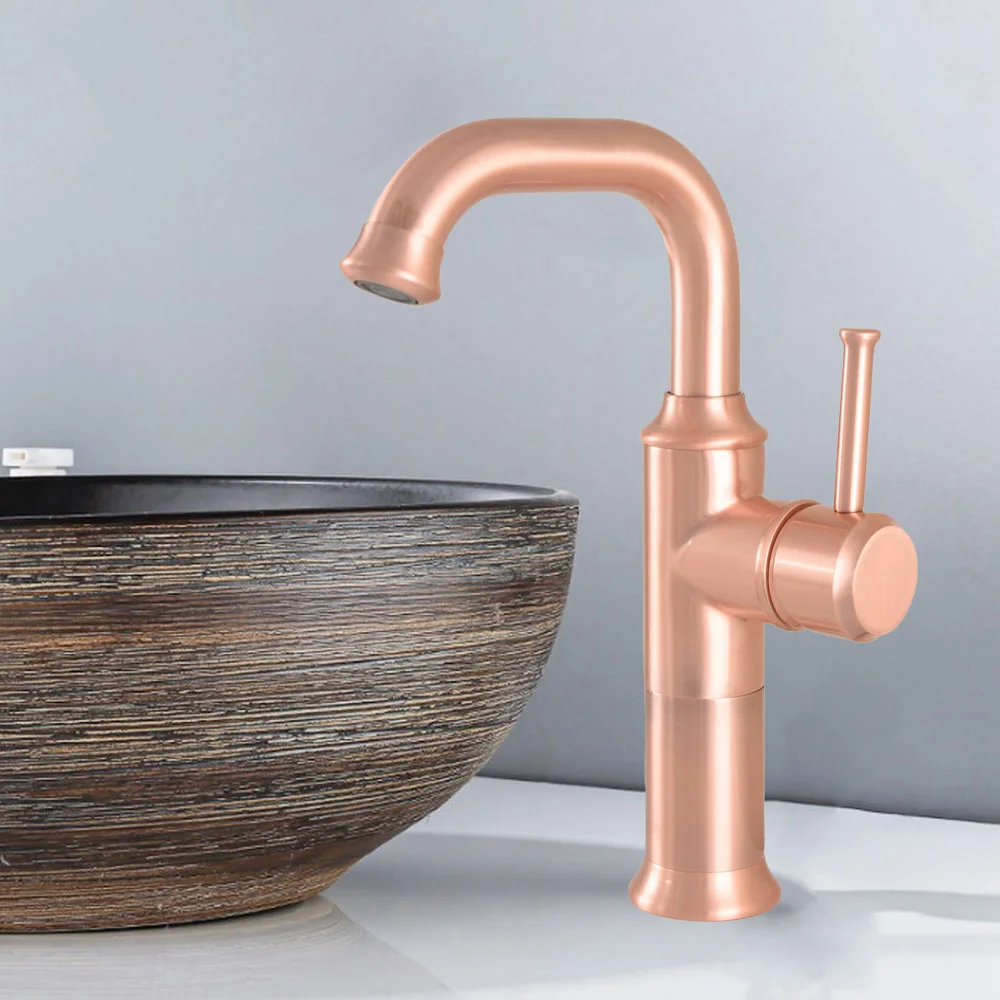 

Swivel Spout Water Tap Antique Red Copper Brass Single Handle Single Hole Kitchen Sink & Bathroom Faucet Basin Mixer Tap anf731
