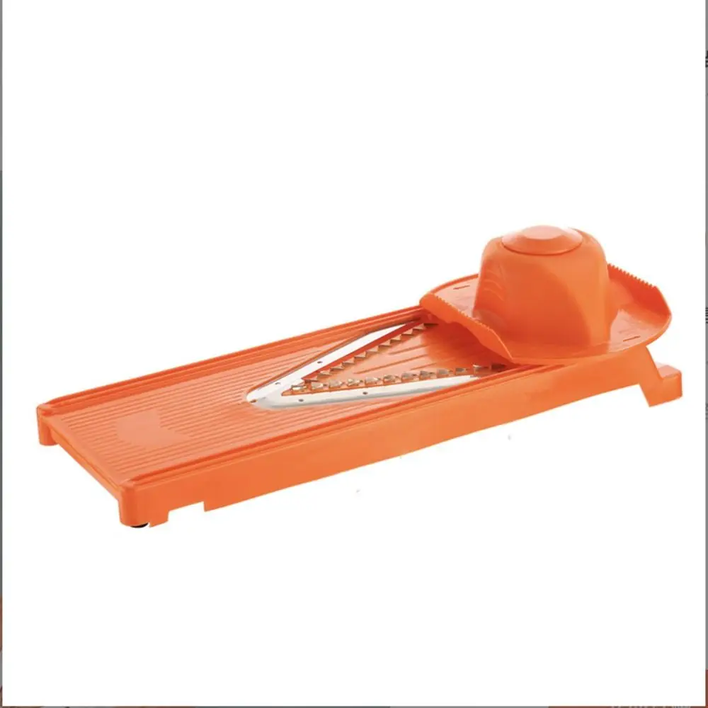 ABS Mandoline Cutter Orange with Hand Guard Vegetable Slicer Easy Clean V Blade Design Manual Vegetable Cutter Home Cooking