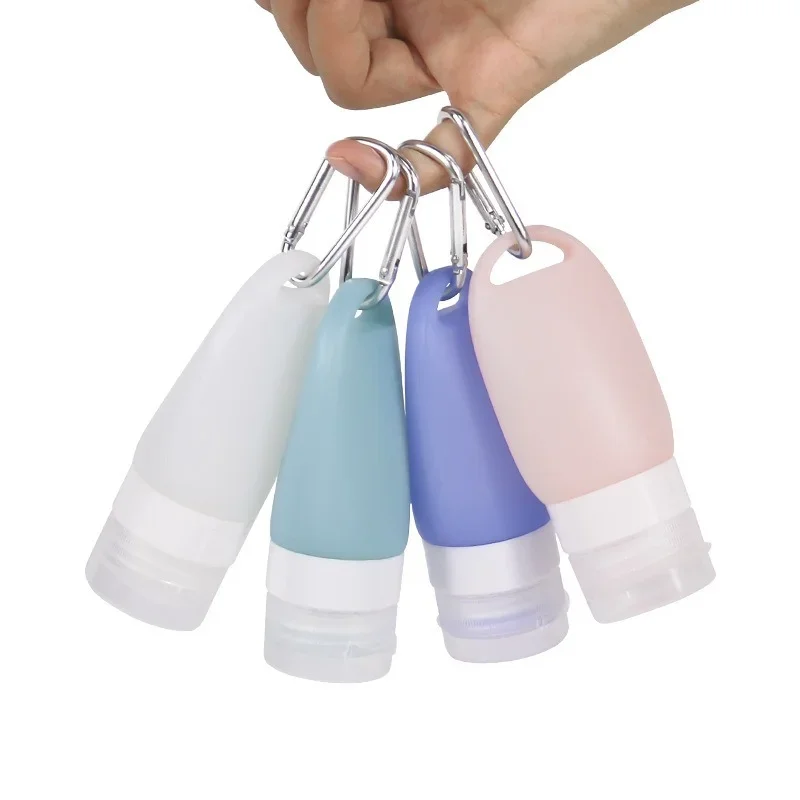 38ml 60ml 90ml Empty Bottle Silicone Travel Kit Packing Press Bottle For Lotion Shampoo Bath Small Sample Containers Blue Green