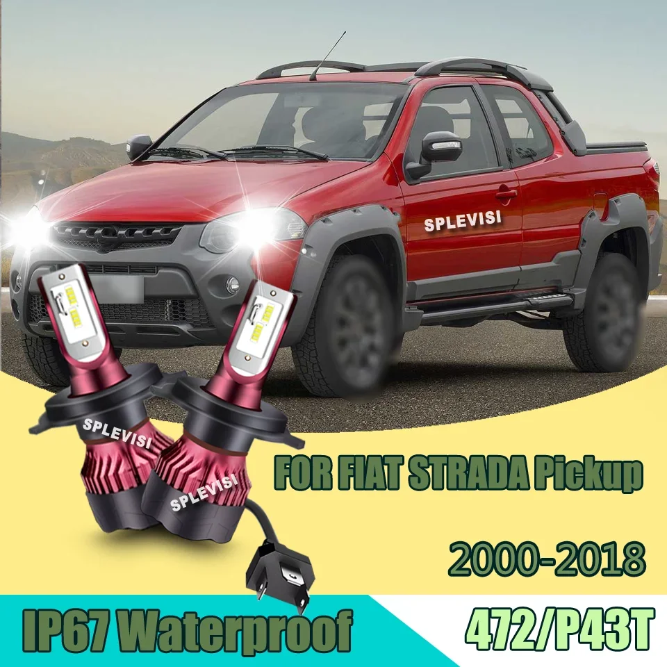 Luz LED para Carro H4 Farol COB para FIAT STRADA Pickup (178) 2000 2001 2002 2003 2004 2005 2006 2007 2008 2009 2010-2018