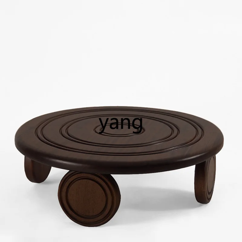 

CX Retro Creative Tree Heart round Tea Table Neoclassical Solid Wood Coffee Table Small Tea Table