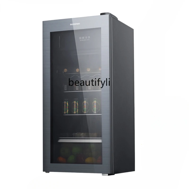

Office Ice Bar Glass Door Household Living Room Refrigerator Wine Cabinet Refrigerator