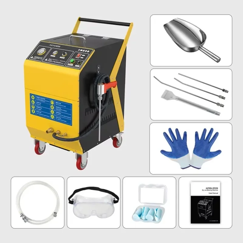 Dry Ice Blasting Machine High Efficiency Cleaning Equipment Engine Carbon Paint Rust Oil Removal Workshop Use Hot Sale