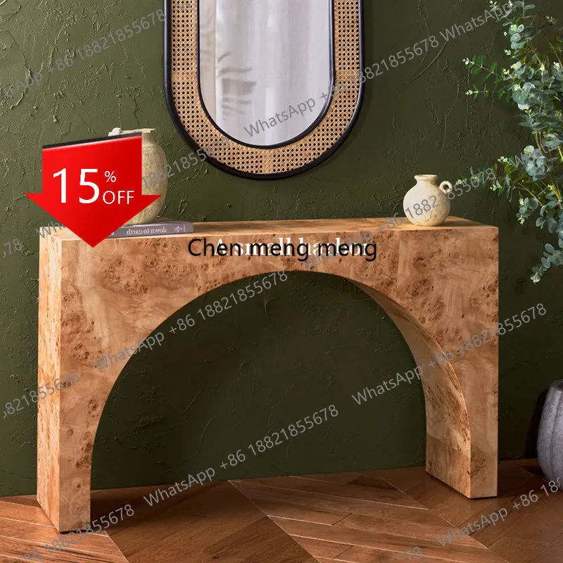 

Стол прихожий M85 в средневековом стиле, французский ретро-дизайн, с отделкой под дерево, декоративный стол