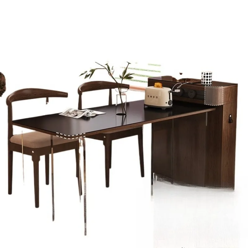 

Extremely narrow rock slab island in a separate cabinet