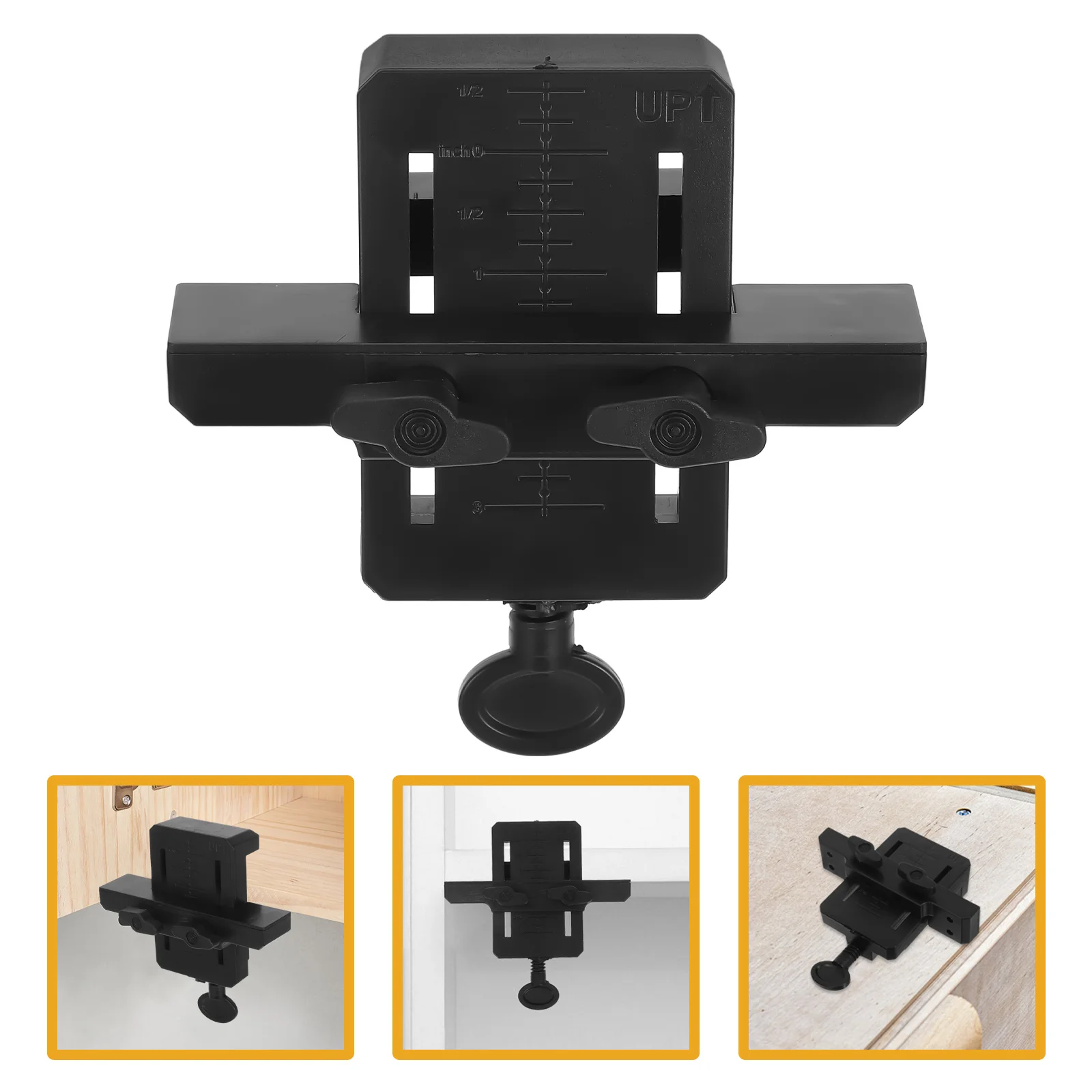 

Cabinet Door Positioning Tool Install Clamp Alignment Black Mounted Positioner Installation