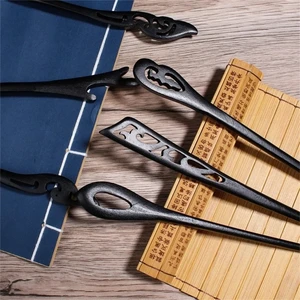 Baru Wanita Fashion Sederhana Kayu Hitam Jepit Rambut Dewasa Manis Jepit Rambut Wanita Aksesoris Rambut Hiasan Kepala 10 jepit rambut hitam terlaris - №