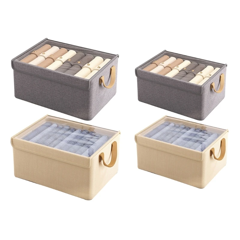 Convenient Foldable Storage Box with Lid Easy To Store Garments Bin