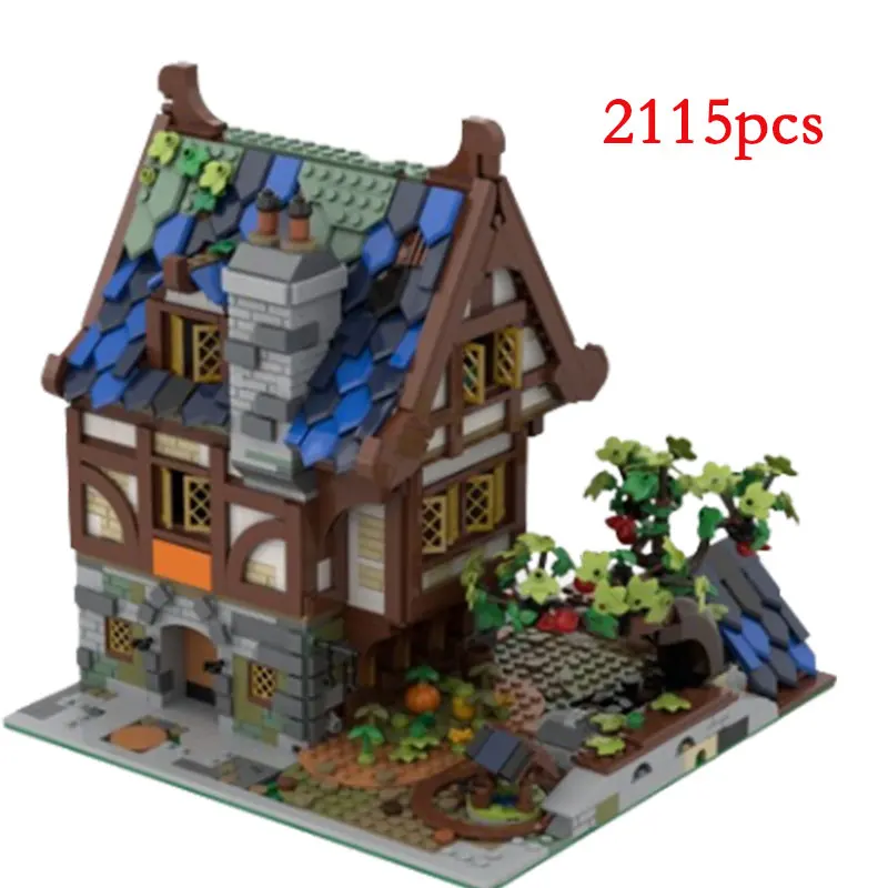 Spot MOC-117233 Small Particle Assembled Building Blocks, Medieval Tavern Architecture Series Models, Children's Gifts, Ornament