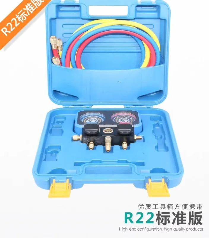 Flying over fluoride meter group R22 r410 R134a liquid filling double meter valve