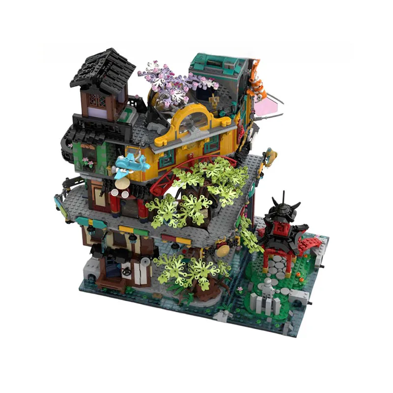 5702 قطعة حدائق MOC على الجانب الآخر لتقوم بها بنفسك مجموعة بناء المناظر الطبيعية غريب الأطوار نموذج اللبنات ، هدية ساحرة