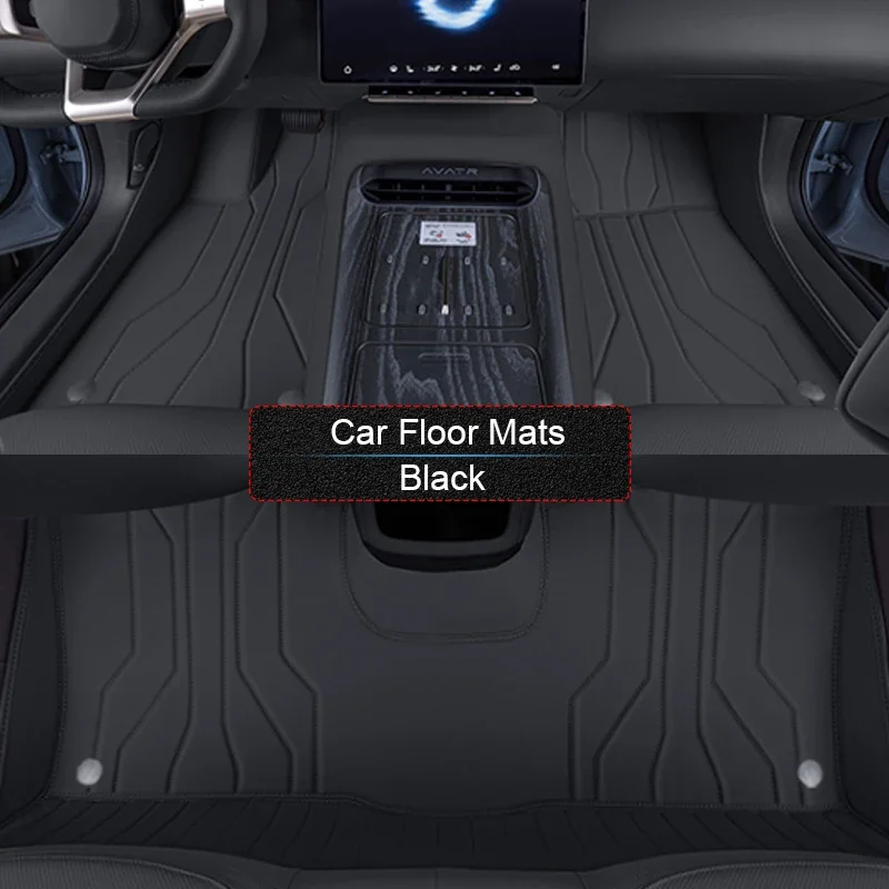 For AVATR 12 2024-Present Custom Nappa Leather Car Foot Protect Mat Auto Anti-Slip Luxury Waterproof Floor Pad Accessory
