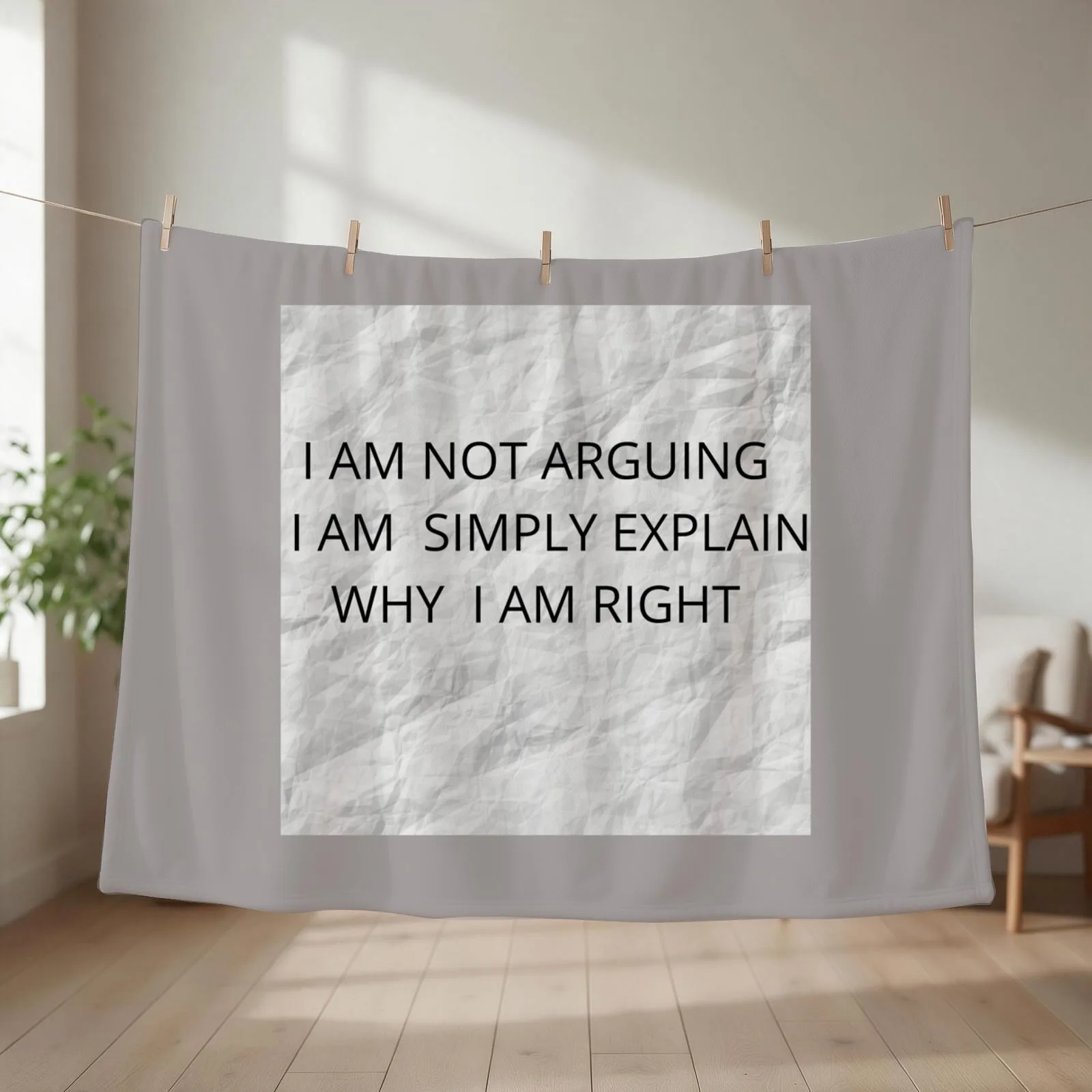ARGUE , EXPLAIN & RIGHT Throw Blanket couch cozy soft plush fuzzy picnic outdoor blanket
