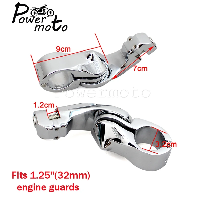 For Harley 32mm Engine Guards Dyna Softail Iron 883 Custom 18-21 Motorcycle Footpegs Feet Rest Cross Foot Hold Talaria Kickstand